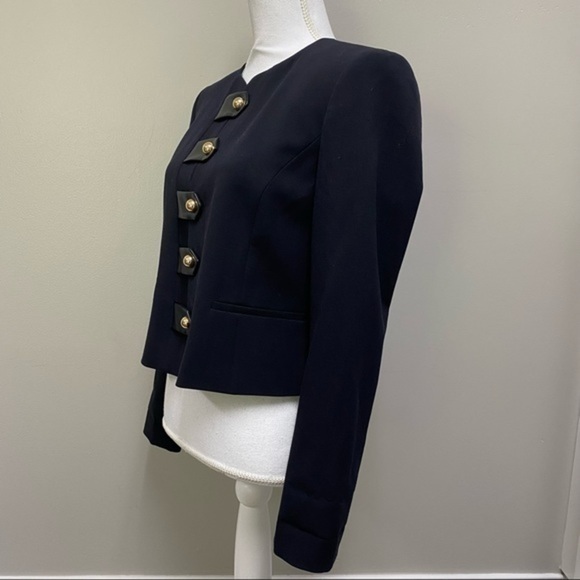 Nine West Military Style Cropped Blazer - Picture 2 of 8